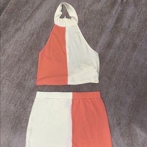 Two piece skirt & shirt
